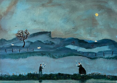 2013 001 HP.   Ballade à la bougie. di Franck Beroard, Pittura in vendita su Singulart