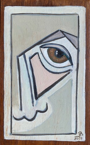 2024 027  PB.    Mon oeil von Franck Beroard, Malerei kaufen auf Singulart