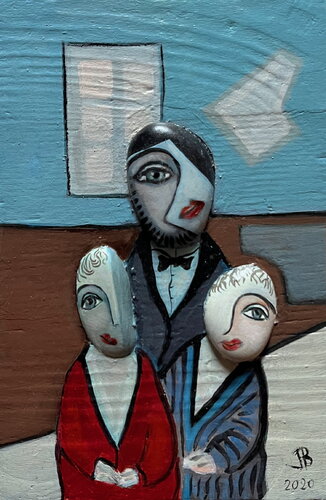 2020 095 GI.     Premier bal van Franck Beroard, Schilderij te koop op Singulart