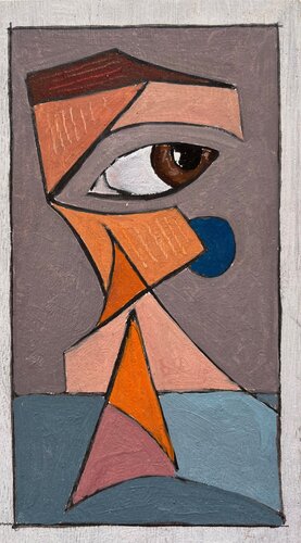 2023 040 PB.   Méfiance     . by Franck Beroard, Painting for Sale on Singulart