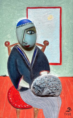 2022 057 GI.    Le chat qui sourit à la souris by Franck Beroard, Other Media for Sale on Singulart
