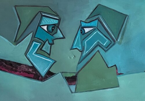 1992 015 HP.   Argu ment à Sion di Franck Beroard, Pittura in vendita su Singulart