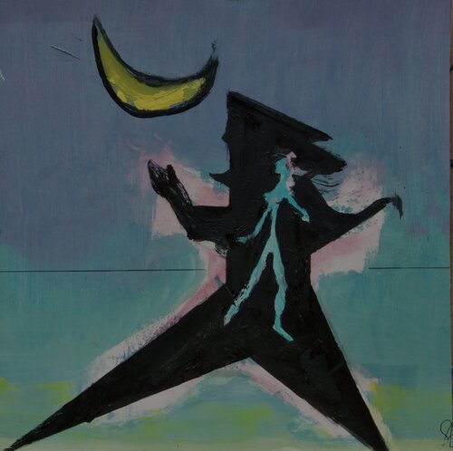 André Beroard.    FB AB 1997 002.  ombre de lune di Franck Beroard, Pittura in vendita su Singulart