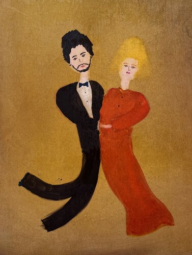 1976 028 HP.   Jeunes mariés di Franck Beroard, Pittura in vendita su Singulart