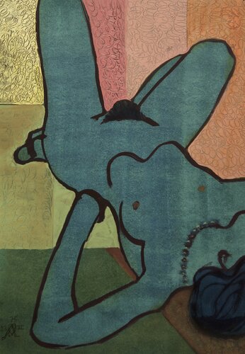 André.  Beroard   AB 1975 010.  Nu di Franck Beroard, Pittura in vendita su Singulart