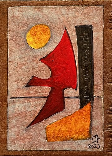 2023 059 PB.    L'avaleur de soleil van Franck Beroard, Schilderij te koop op Singulart