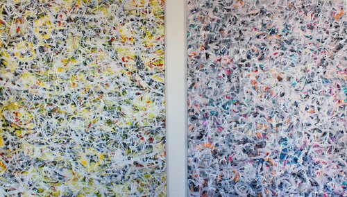 überschreiben (Diptychon) von Bärbel Thürer, Malerei kaufen auf Singulart