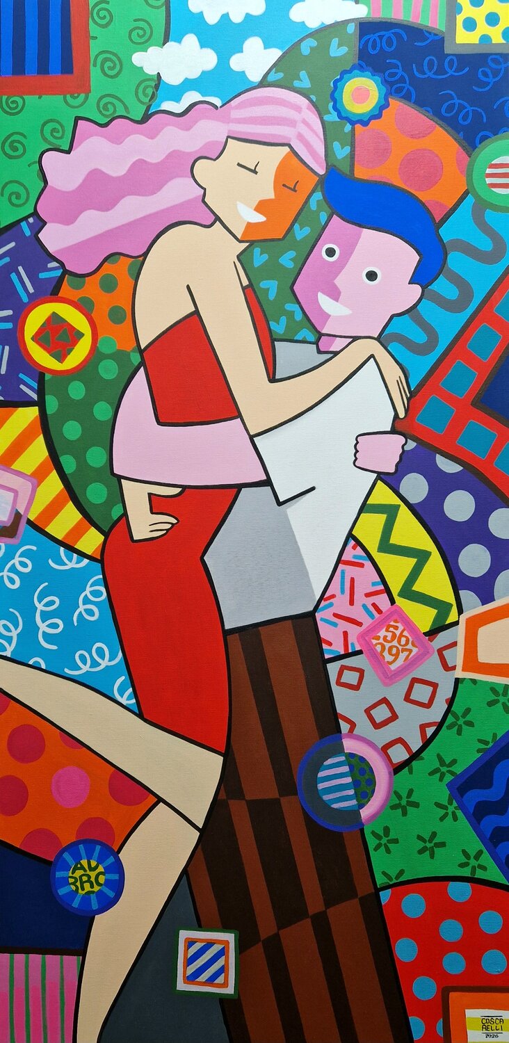 Ora siamo qui Giovanni Coscarelli Origineel schilderij te koop