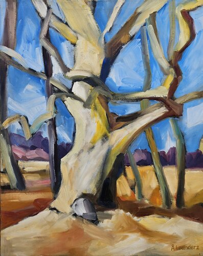 The oaktree di @asaleanderz Leanderz, Pittura in vendita su Singulart