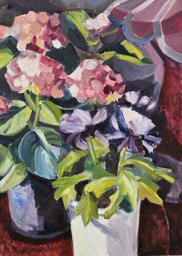 Hydrangea di @asaleanderz Leanderz, Pittura in vendita su Singulart