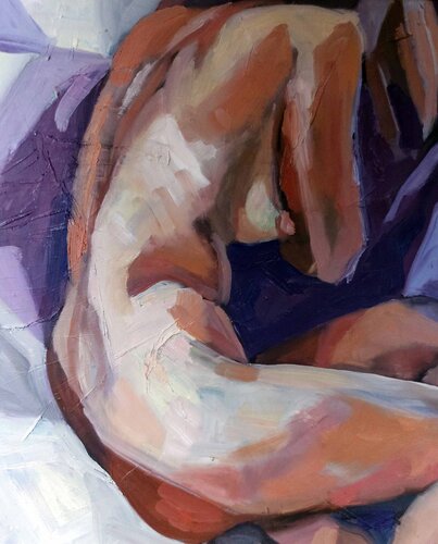Model in the fauteuil II di @asaleanderz Leanderz, Pittura in vendita su Singulart