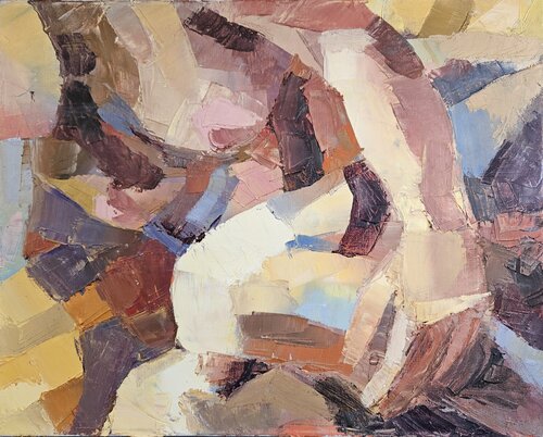 Nude model lying on a couch Il di @asaleanderz Leanderz, Pittura in vendita su Singulart