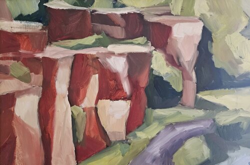 The quarry at Kinnekulle par @asaleanderz Leanderz, Peinture en vente sur Singulart