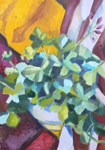 Geranium III by @asaleanderz Leanderz, Painting for Sale on Singulart