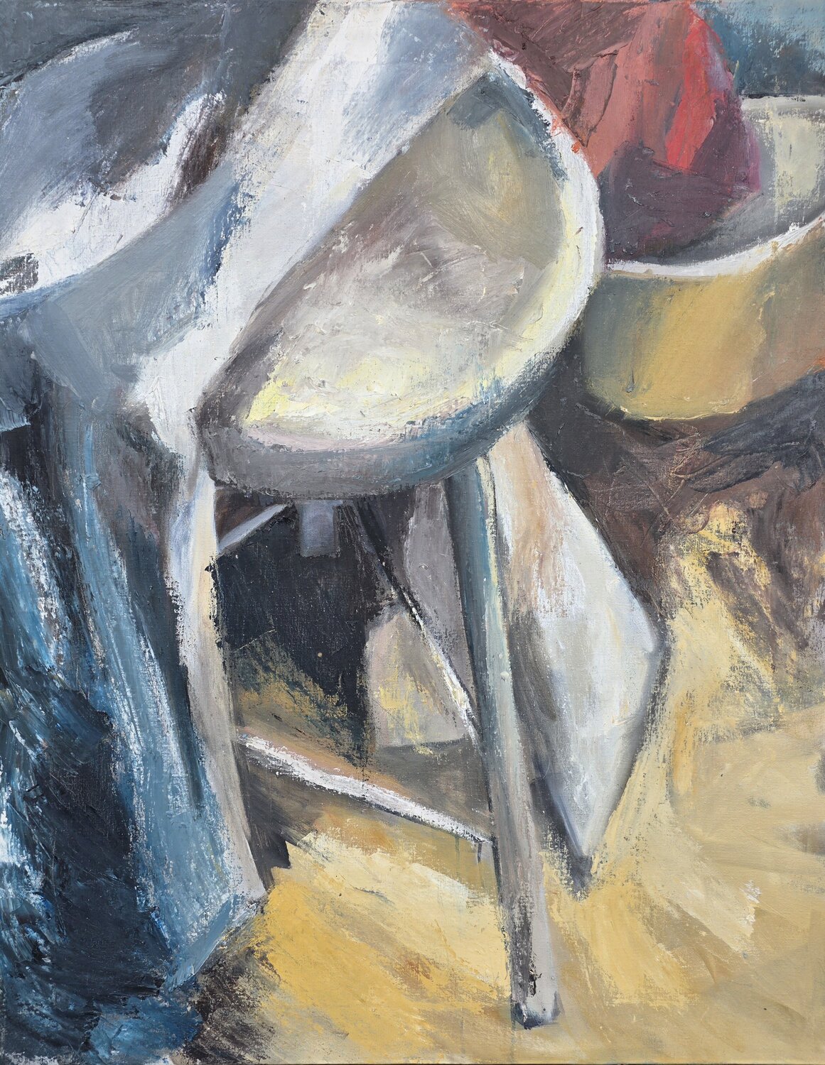 Stillife with a stool @asaleanderz Leanderz Originalgemälde zu verkaufen