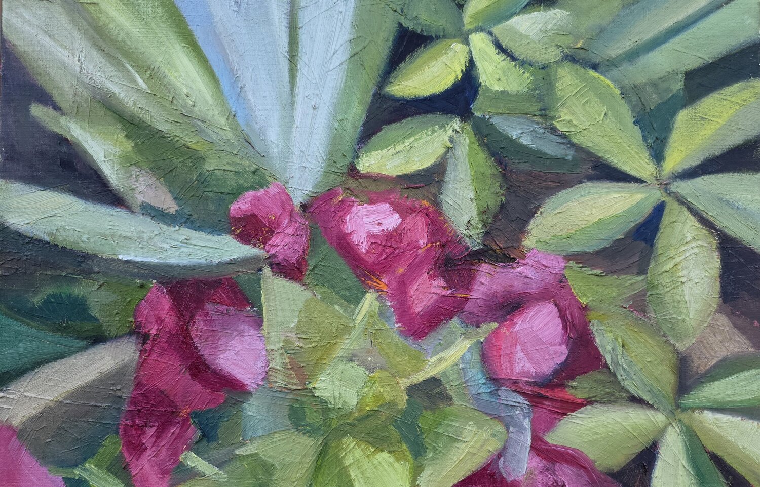 Details of the Flowerbed @asaleanderz Leanderz Origineel schilderij te koop