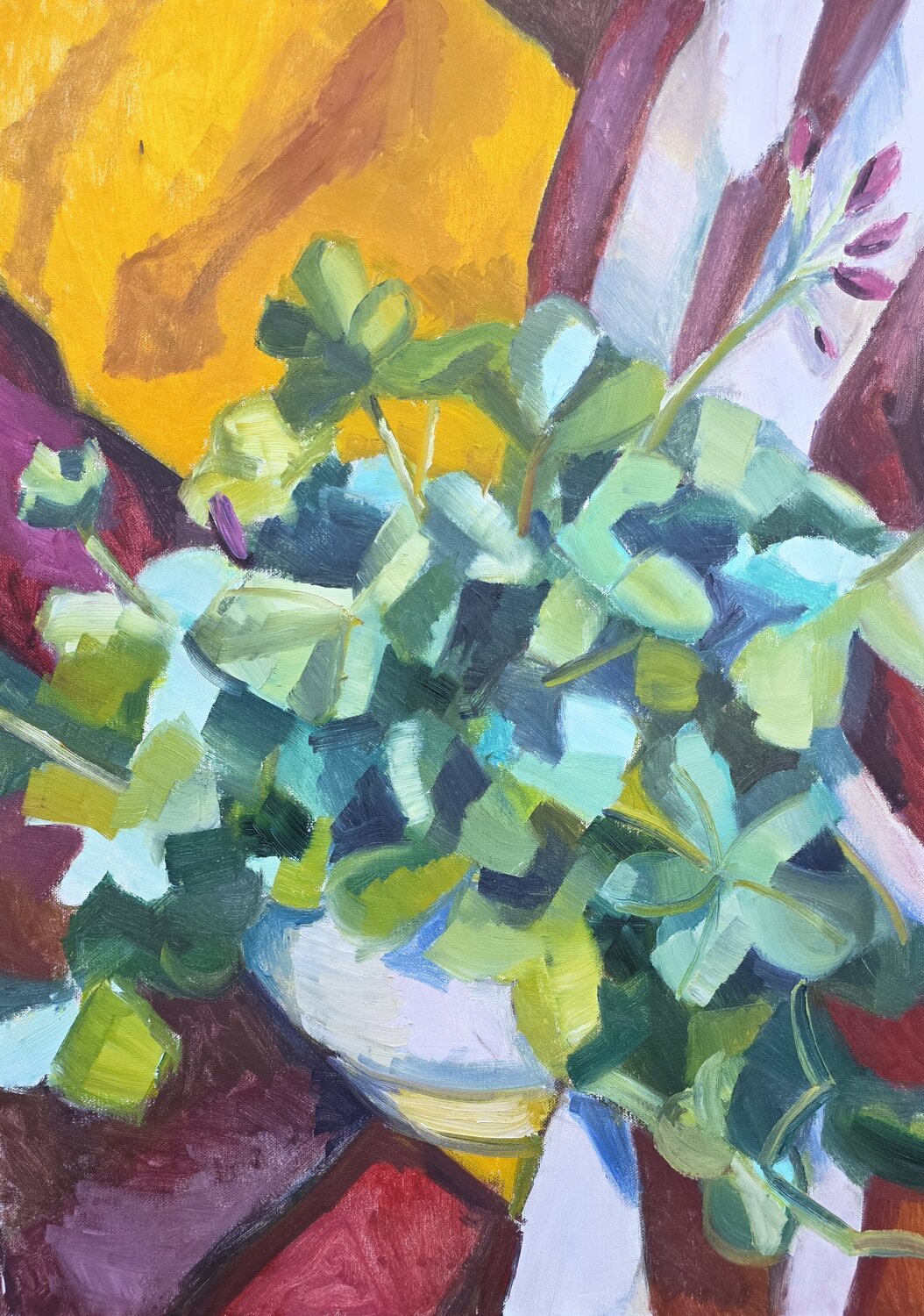 Geranium III @asaleanderz Leanderz Originalgemälde zu verkaufen
