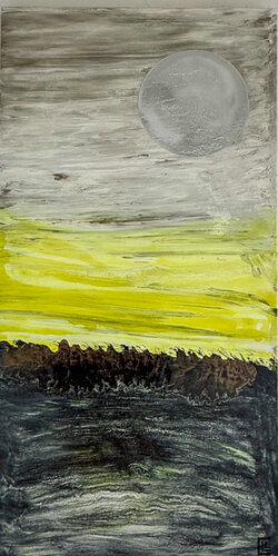 Lune soufre von claire lassonnery, Malerei kaufen auf Singulart