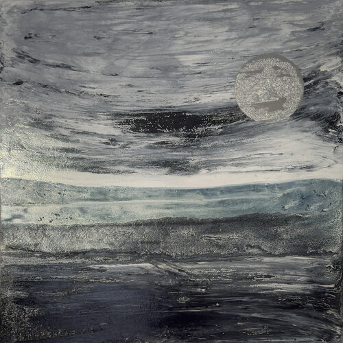 LUNE ARGENTEE by claire lassonnery, Painting for Sale on Singulart