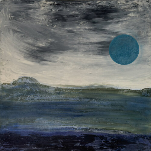 BLEU MONTAGNE by claire lassonnery, Painting for Sale on Singulart