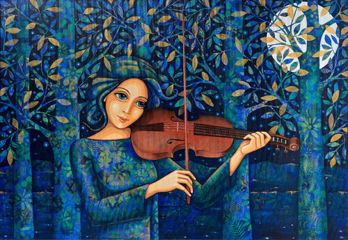 Violino notturno by Daniela Prezioso Einwaller, 油畫 for Sale on Singulart