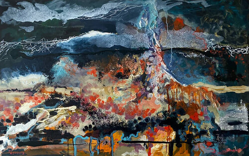 Silence of the Mountains par Oleksandr Perminov, Peinture en vente sur Singulart