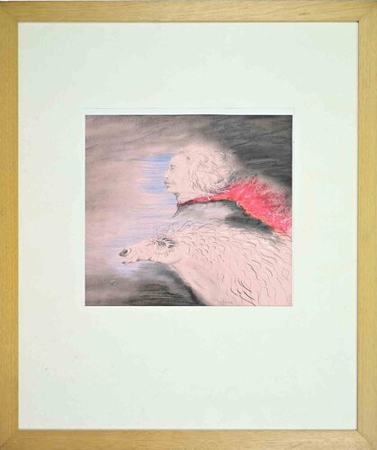 Self Portrait with Horse by Benito Trolese, Other Media for Sale on Singulart