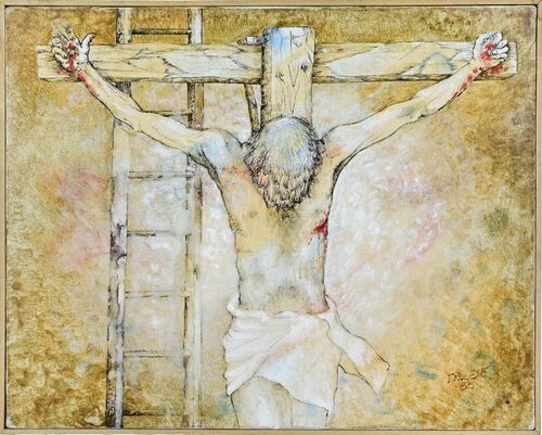 Crucifixion van Benito Trolese, Schilderij te koop op Singulart