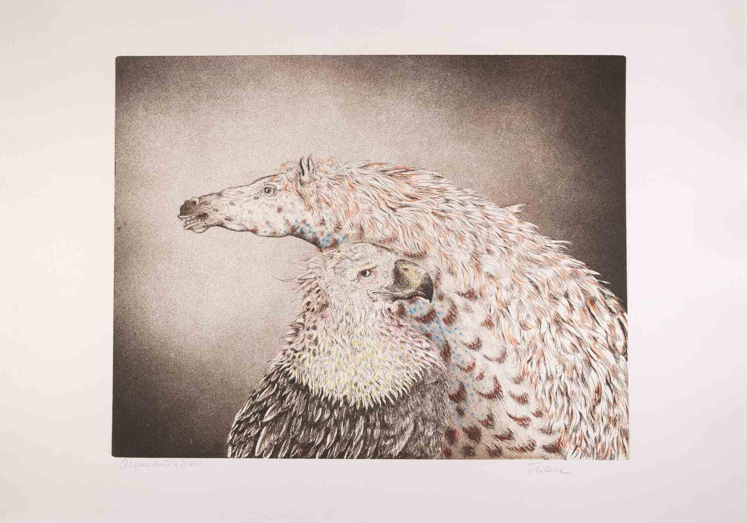 Eagle and Horse Benito Trolese Druck zu verkaufen