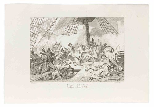 Trafalgar - Mort de Nelson von Jean-Baptiste Réville, Druck kaufen auf Singulart