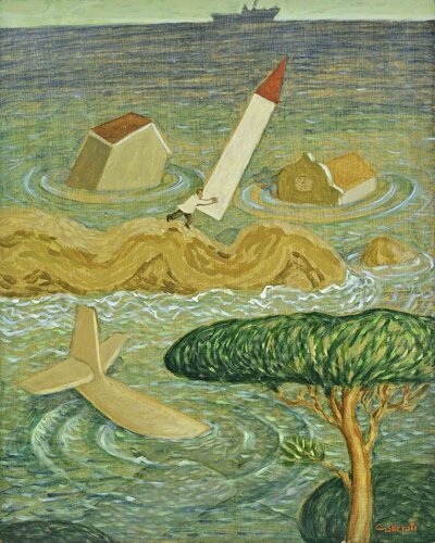 Everything is Thrown into the Sea van Alberto Gallerati, Schilderij te koop op Singulart