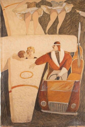  Flying as a Pretext von Alberto Gallerati, Malerei kaufen auf Singulart