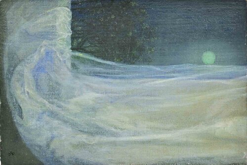 Night Landscape par Giovanni Gromo, Peinture en vente sur Singulart
