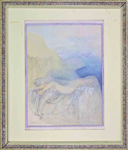  Reclined Nude by Giovanni Gromo, Work on Paper for Sale on Singulart