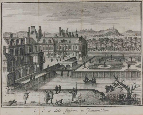 The Court of the Fountains in Fontainebleau von Giambattista Albrizzi, Druck kaufen auf Singulart