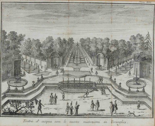 The "Water Theatre" in Versailles by Giambattista Albrizzi, 版畫 for Sale on Singulart