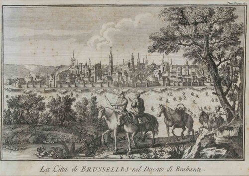 The City of Brussels in the Duchy of Brabant von Giambattista Albrizzi, Druck kaufen auf Singulart