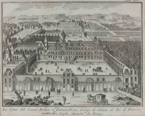 The Court of the White Horse in Fontainebleau von Giambattista Albrizzi, Druck kaufen auf Singulart