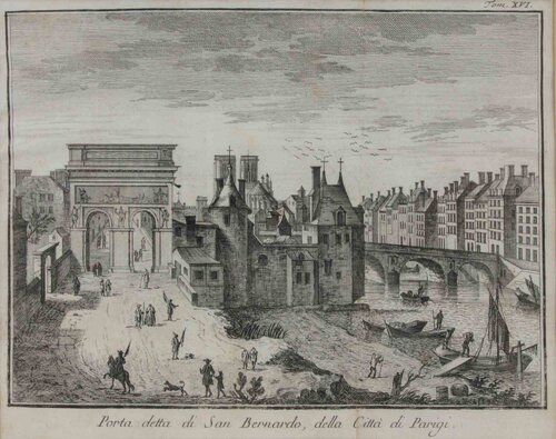 La Porte de Saint Bernard, Paris von Giambattista Albrizzi, Druck kaufen auf Singulart