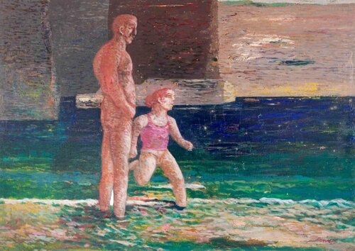 At the Beach van Alessio Paternesi, Schilderij te koop op Singulart