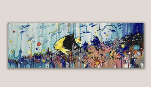 Fondale Marino con Pesce Giallo von Alessandro Filetti, Malerei kaufen auf Singulart