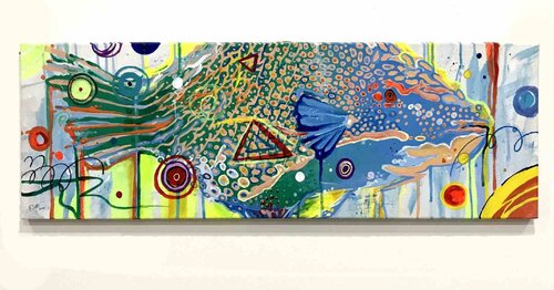 Pesce Colorato (Colorful Fish) von Alessandro Filetti, Malerei kaufen auf Singulart