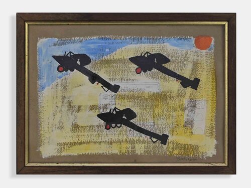 Three Planes in flight by Lillo Bartoloni, Work on Paper for Sale on Singulart