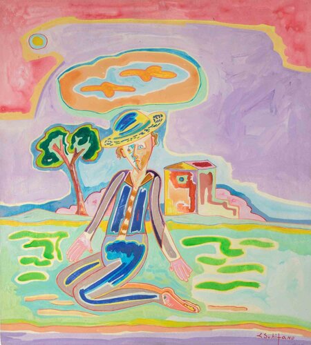 Country Figure de Luciano Schifano, Pintura a la venta en Singulart