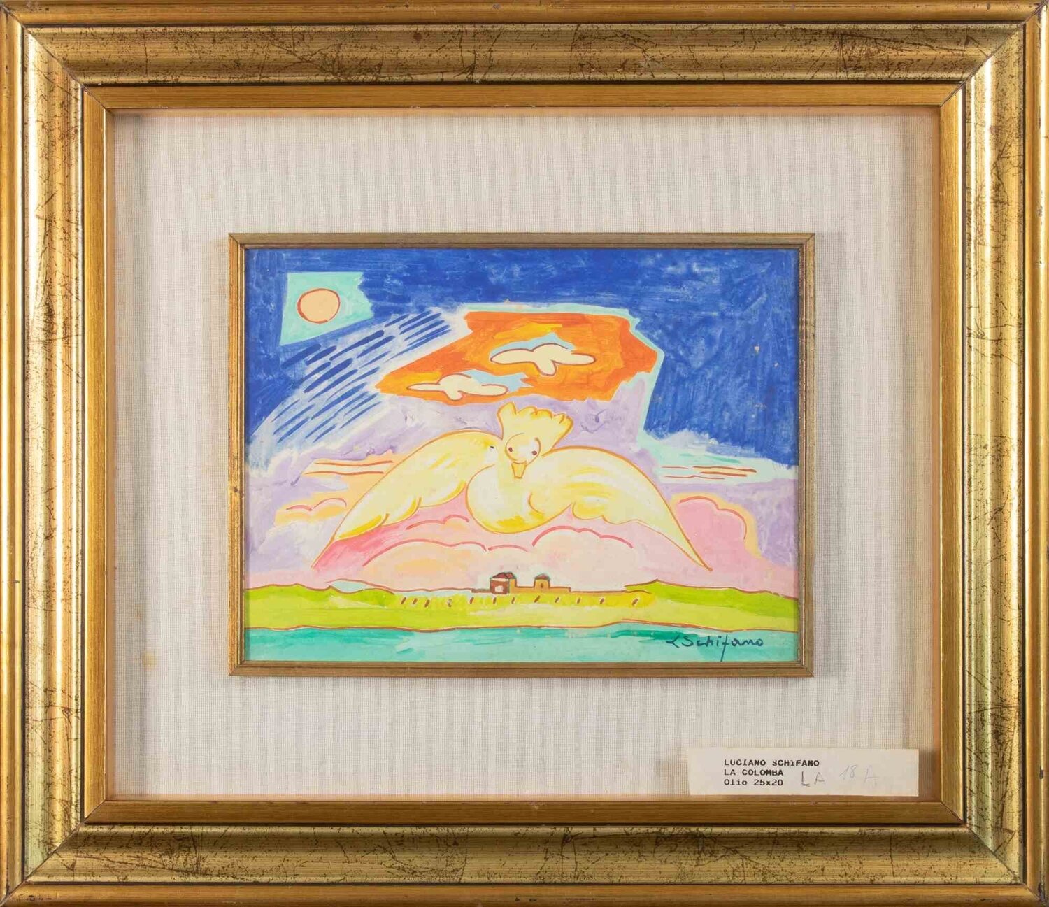 The Dove Luciano Schifano Dipinto originale in vendita