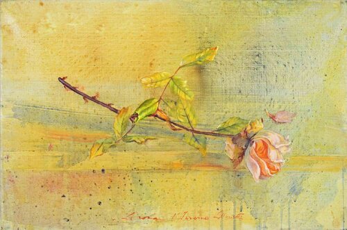  The Winter Rose di Lea Monetti, Pittura in vendita su Singulart