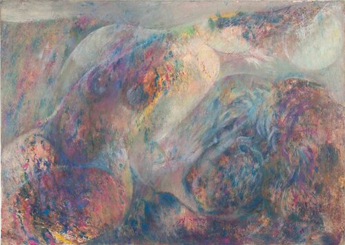 Nude with a Lion par Sebastiano Sanguigni, Peinture en vente sur Singulart