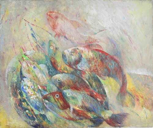  Fishes di Sebastiano Sanguigni, Pittura in vendita su Singulart