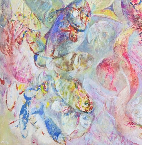 Fishes di Sebastiano Sanguigni, Pittura in vendita su Singulart