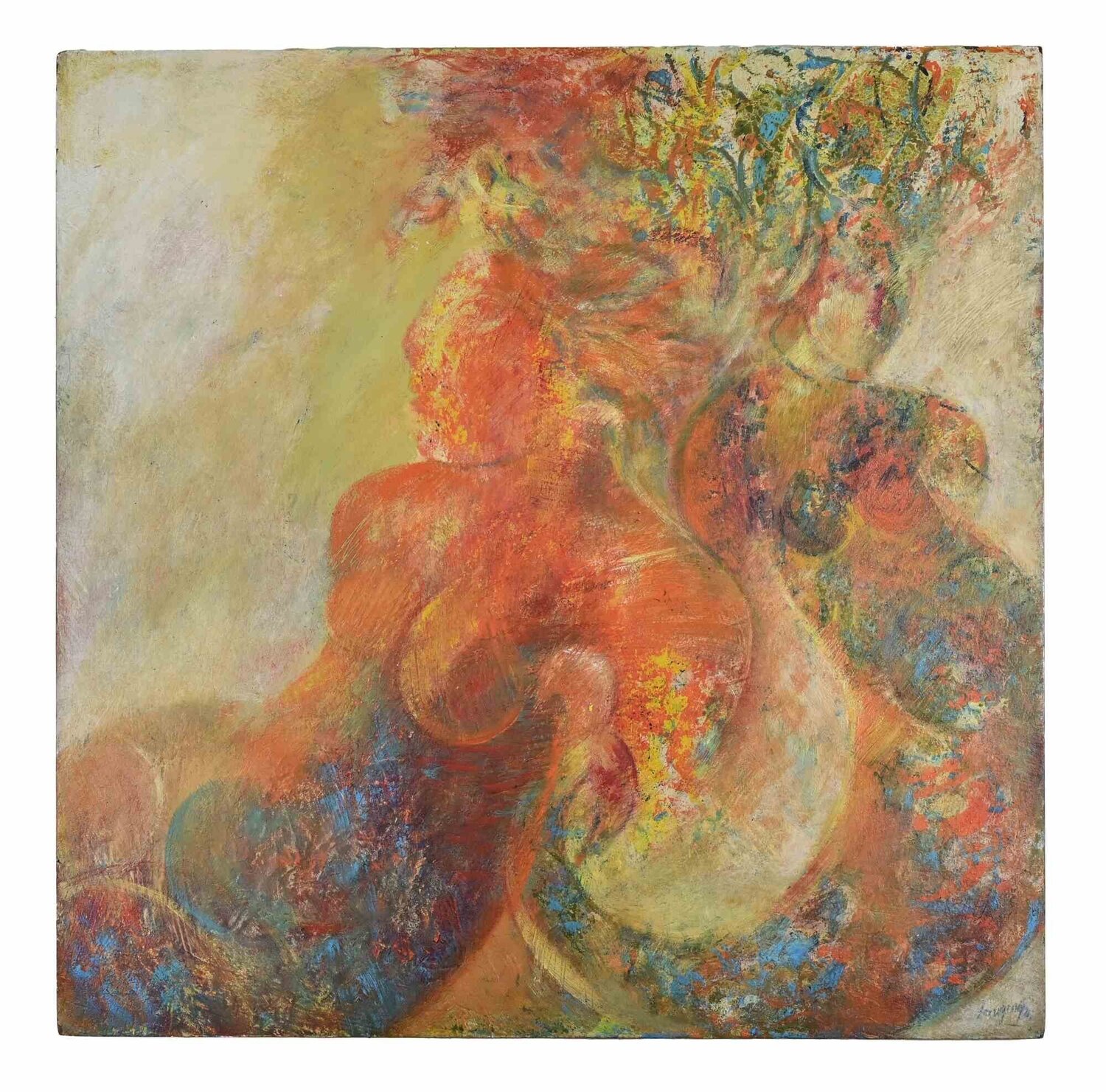  Leda and the Swann Sebastiano Sanguigni Originalgemälde zu verkaufen